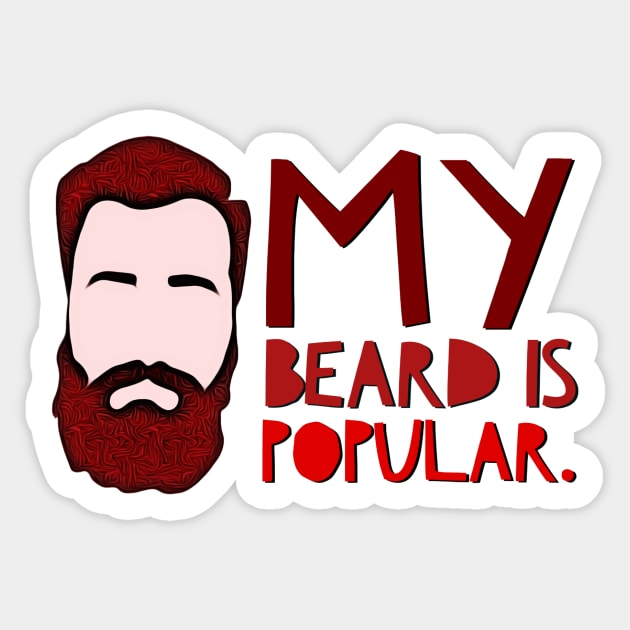 Popular Beard Sticker by JasonLloyd